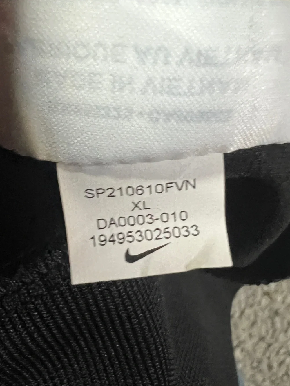 Nike Jacket Mens XL Black White Sportswear Tribute N98 Zip Up Track DA0003-010